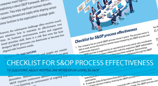 Checklist for S&OP process effectiveness