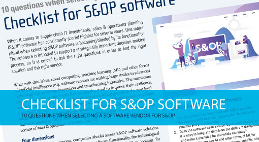 Checklist for S&OP software